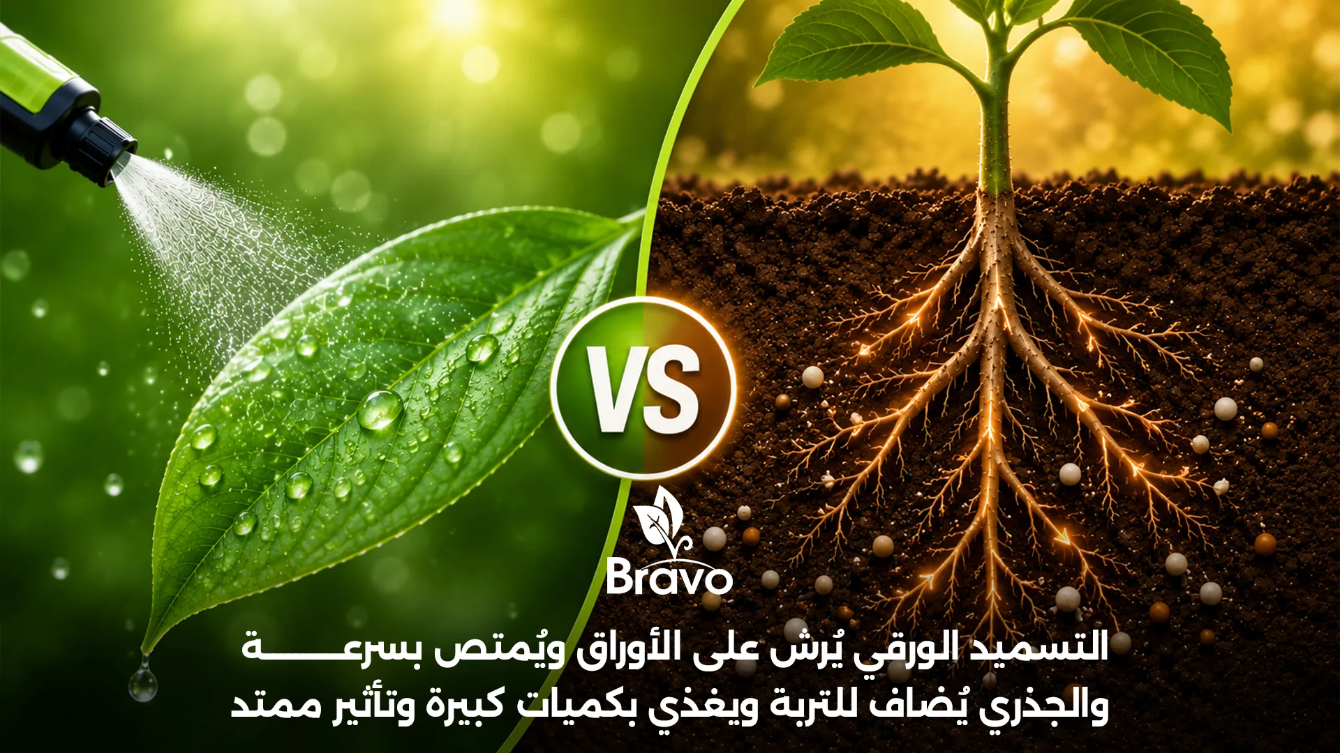 الفرق بين التسميد الورقي على الأوراق والتسميد الجذري في التربة