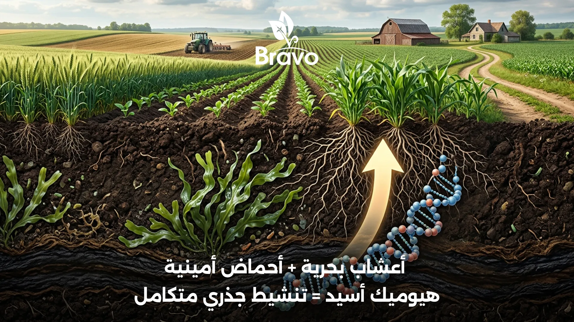 أقوى مكونات منشط نمو النبات: مستخلص الأعشاب البحرية والأحماض الأمينية والهيوميك أسيد وتنشيط الجذور
